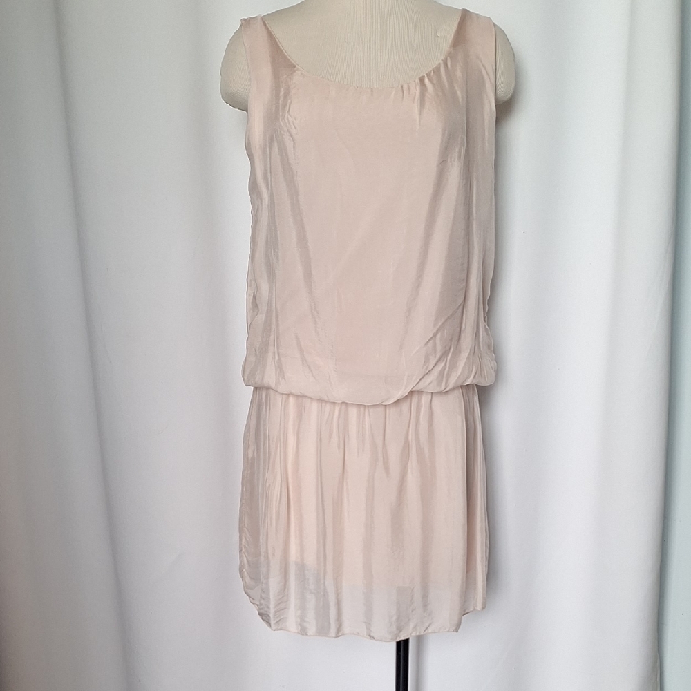 Nina Kendosa Elegant Powder Petal Pink Sleeveless Silk Dress